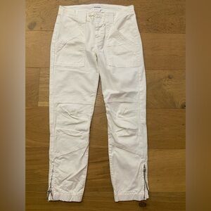 Frame Denim women’s white moto Cargo Pants size 25 VGUC